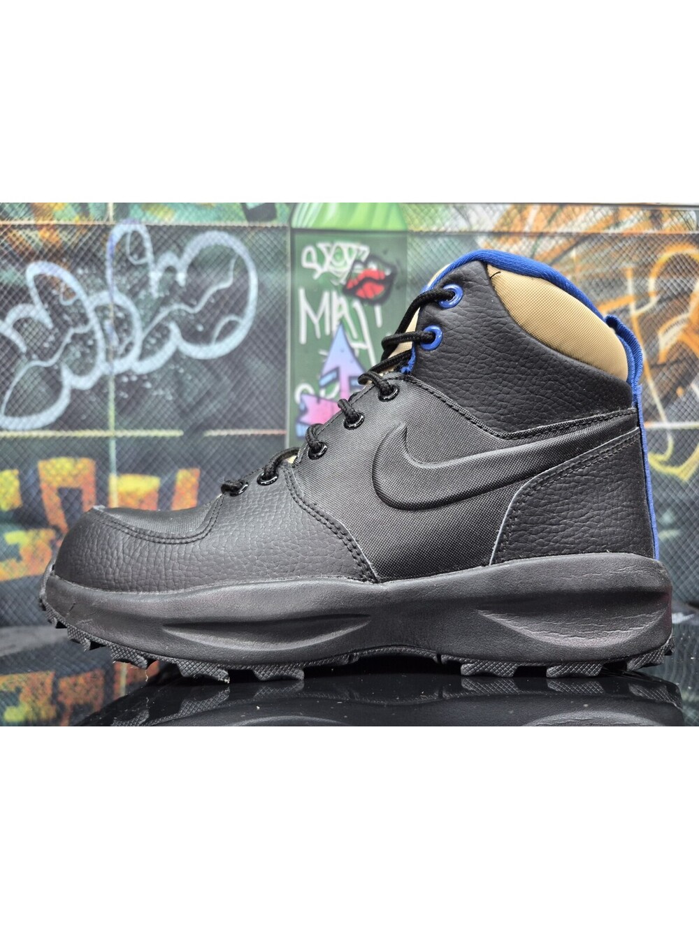 Nike Manao Boots LTR Black Waterproof Youth Size 5Y 5M or womens 6.5W BQ5372-003